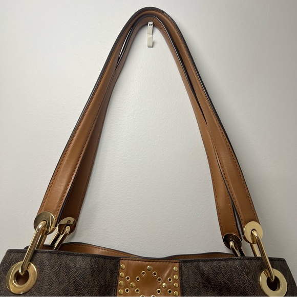 Michael Kors Brown Shoulder Tote Bag - Picture 2 of 6